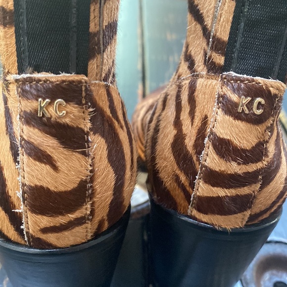 Kenneth Cole Animal Print Fur Heeled Ankle Boots - Picture 7 of 13